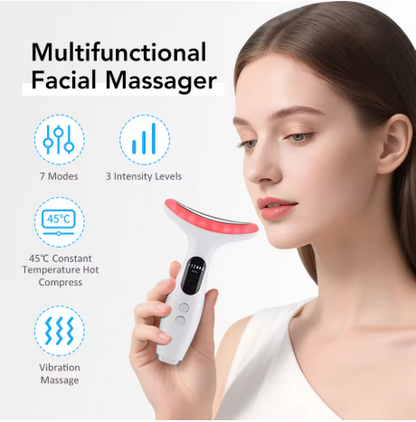 RadiantSkin™ Face & Neck LED Massager – Tighten, Tone & Glow