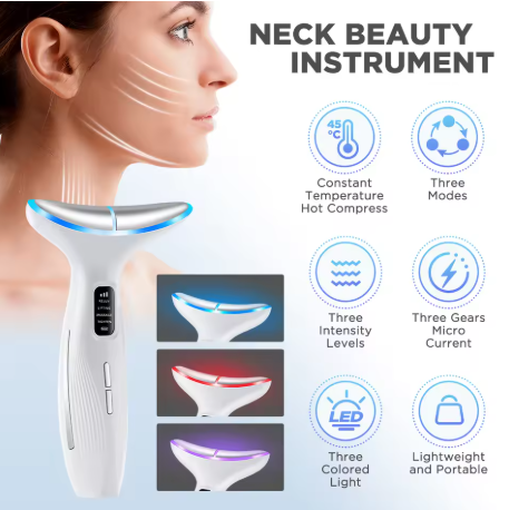 RadiantSkin™ Face & Neck LED Massager – Tighten, Tone & Glow